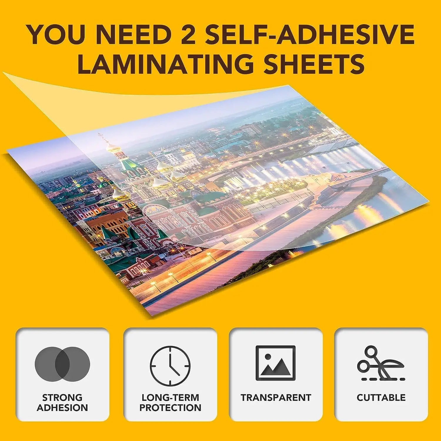 20 Pcs A4 Size Clear Matte Vinyl Sticker Cold Laminating Sheets 8.3x11.7 Inches Self Adhesive Vinyl Film