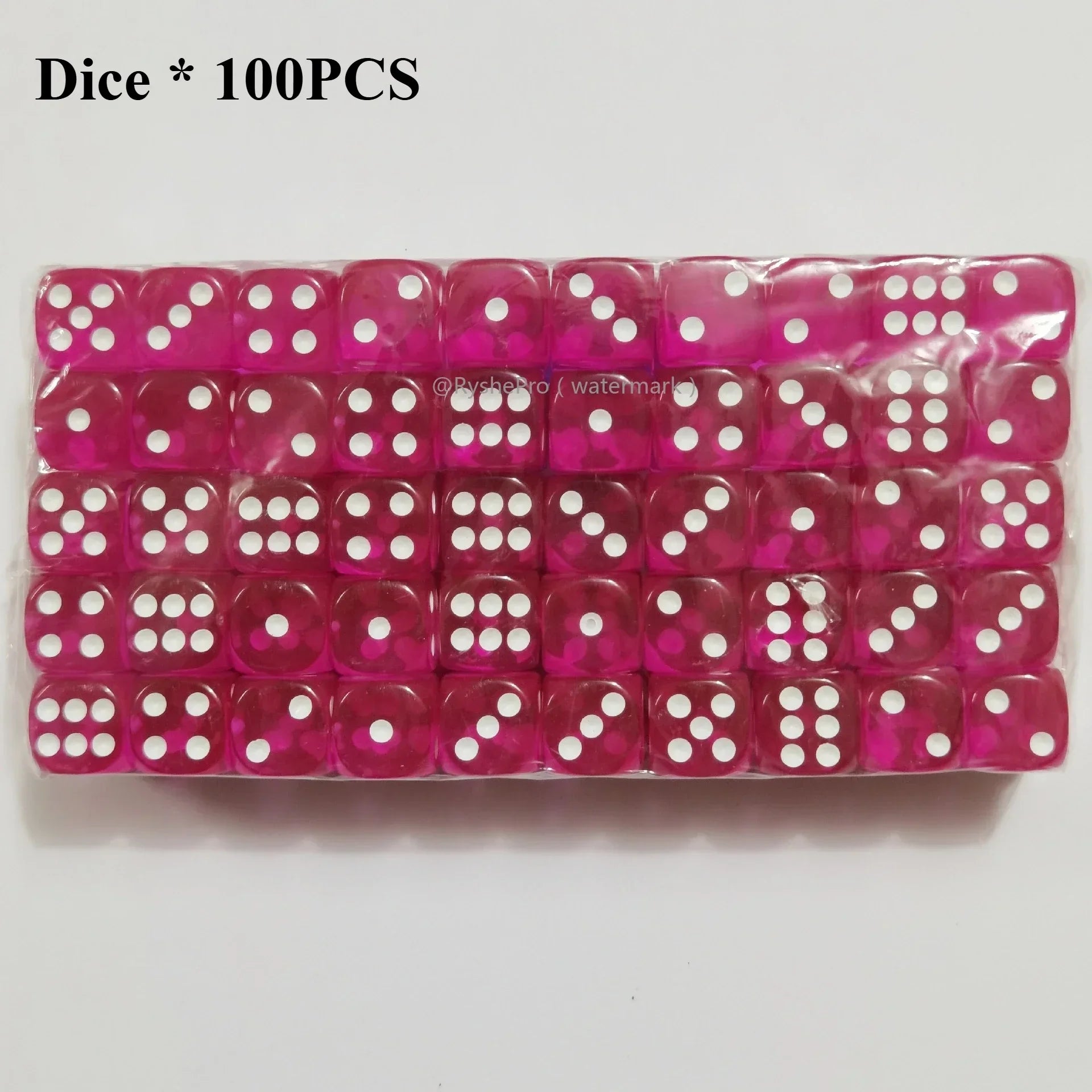100 Pieces Colored Dices 14mm 6 Sided with Acrylic Material Standard Game Dice Set for Board Games Parties Classroom Math Dice