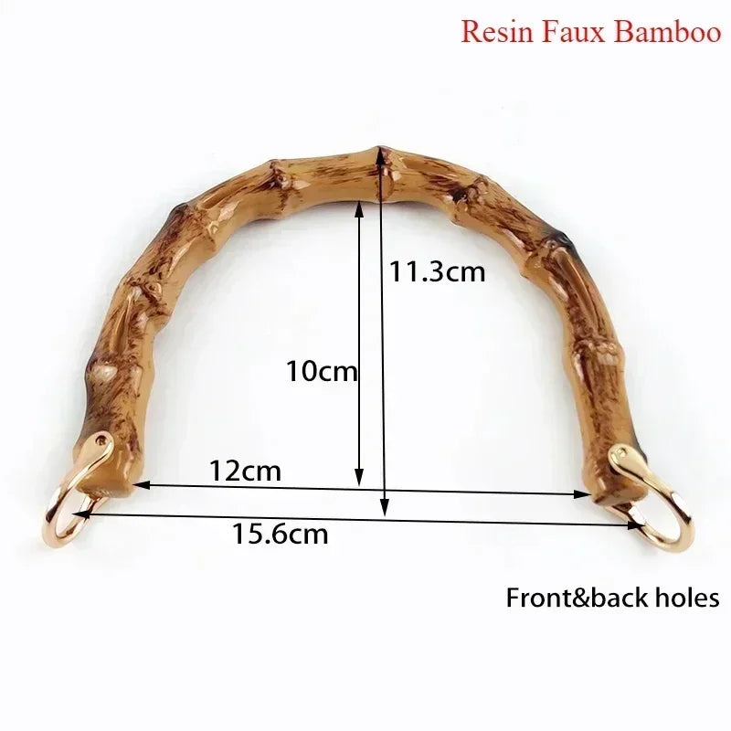 1-5Pcs Deepeel 9/10/12cm Imitation Bamboo Handle for Handbag Purse Kiss Clasp Wallet Woven Bags Handles DIY Crafts Accessories