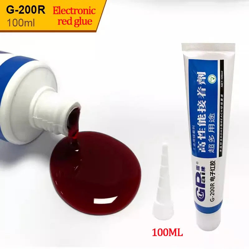 Quick-drying electronic red glue green glue transparent thread anti-loosening strong glue wire row electrical fixing adhesive