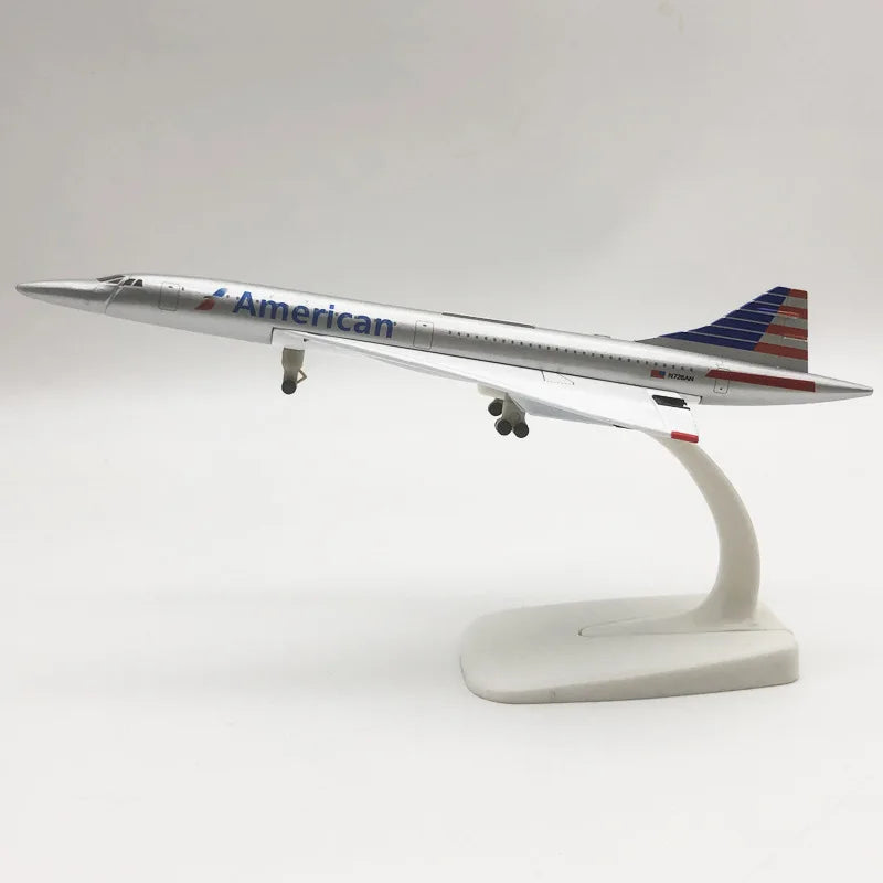 16/20cm Plane Model Concorde Air France/British/Singapore/American Diecast Alloy Airplane Airlines with Stand Children Toys Gift