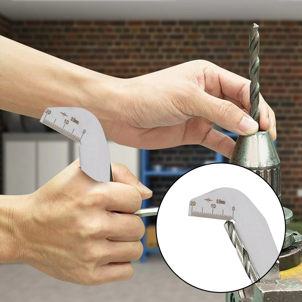Stainless Steel Angle Gauge 118 Degree Drill Bit Machining Thread Cutting Angle Arc Model Angle Measure Tool Screw Cutting Gauge