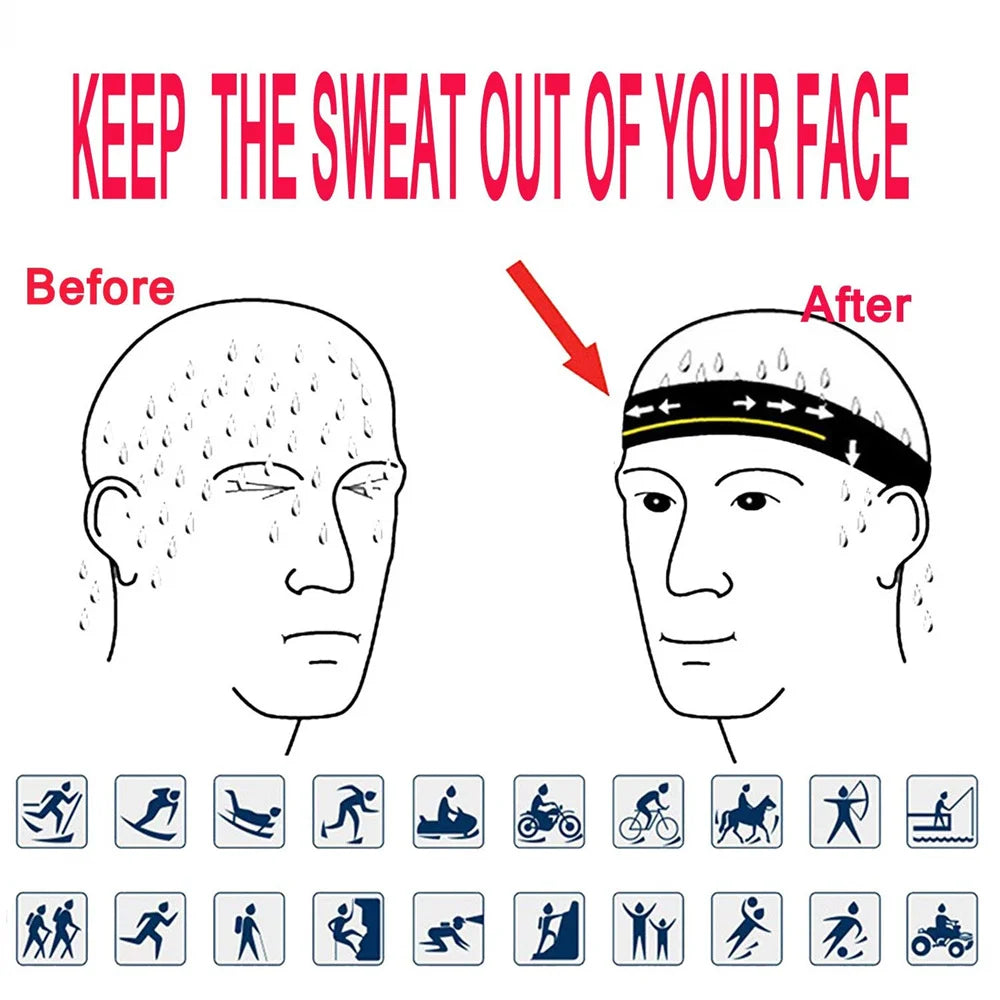 Sweat Wicking Cycling Headscarf Men Breathable Running Hiking Helmet Cover Elastic Bandana Comfortable Climbing Pirate Hat