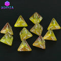 D4 Mixed Colours Polyhedral Dice High Quality 4 Sided Colourful Glitter Dice for Math Teaching Playing Tabletop Games