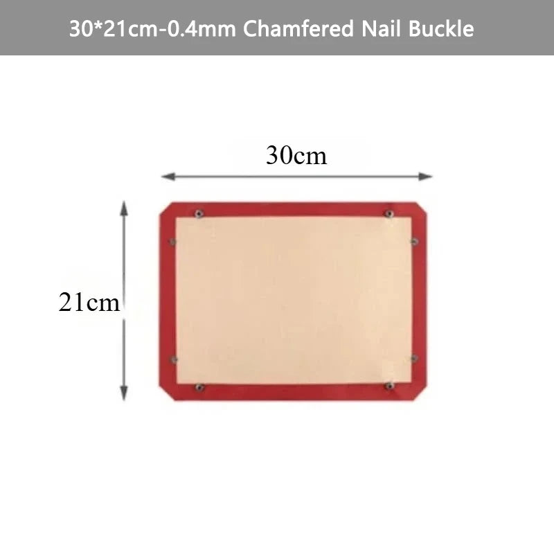 1Pc Silicone Baking Mat with Button Non-Stick Reusable Heat Resistant Pastry Mat Leak Proof Cookie Sheet for Oven Baking Supply