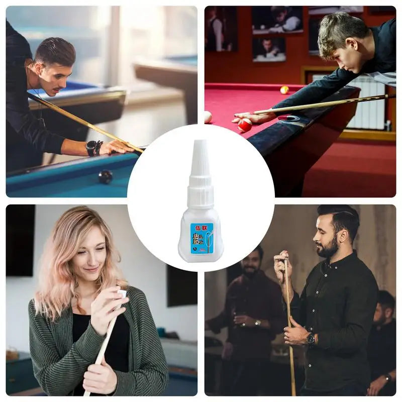 Cue Tip Glue For Pool Stick 15ml Pool Cue Maintenance Glue Instant Dry Easy To Apply Billiard Pool Cue Tip Repair Maintenance