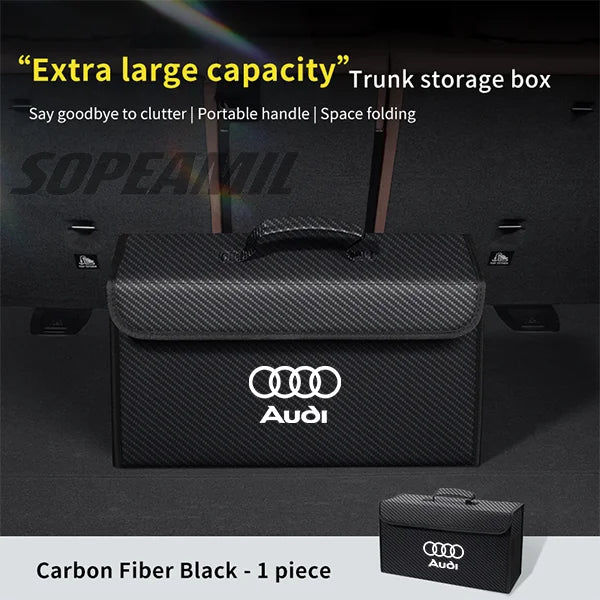 Car Trunk Organizing And Storage Box For Audi ABT A3 A4 A5 A6 A7 A8 Q3 Q4 Q5 Q7 Q8 TT RS3 RS4 RS5 RS6 RS7 S3 S4 S5 S6 S7 S line