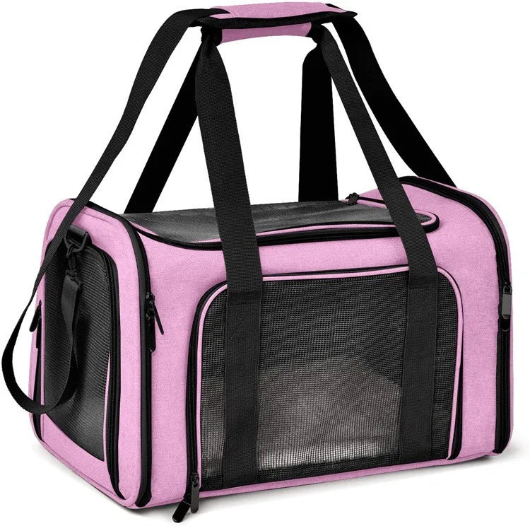 Portable Pet Carrier for Small Medium Cat Dog Lightweight Travel Cat Crate Soft Side Pet Handbag Carriers with Breathable Mesh