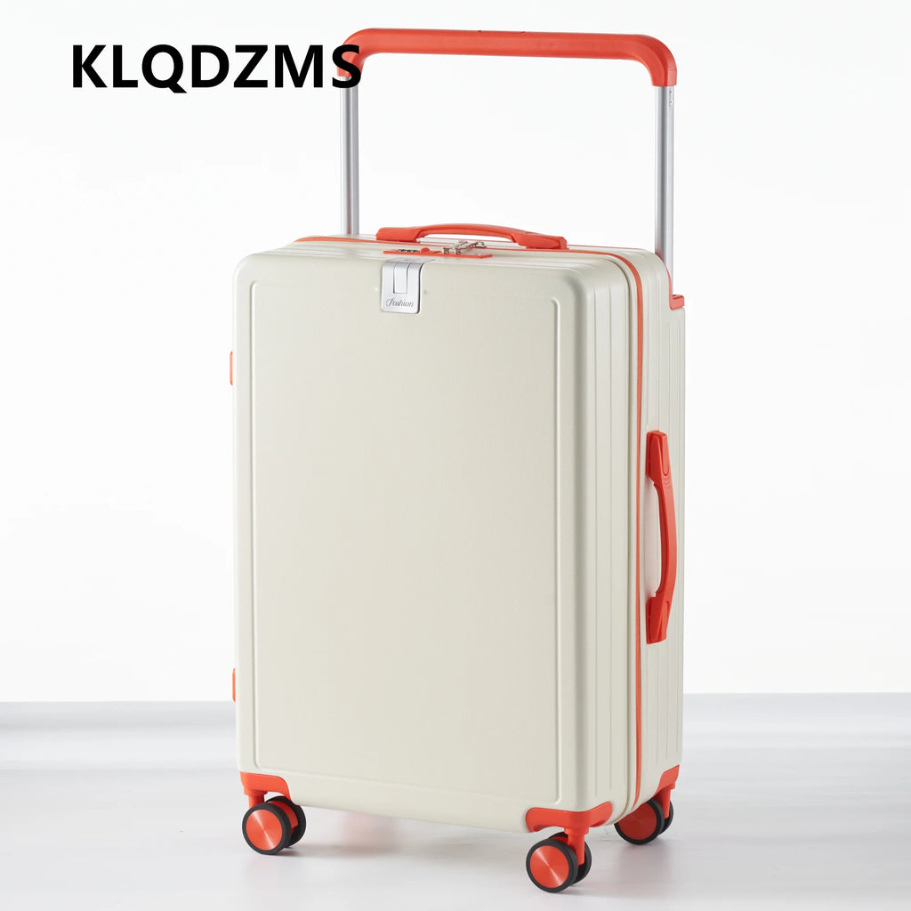 KLQDZMS 20"22"24"26"28 Inch Zipper Suitcase PC Boarding Box Multifunctional Trolley Case Large-capacity Password Luggage Bag