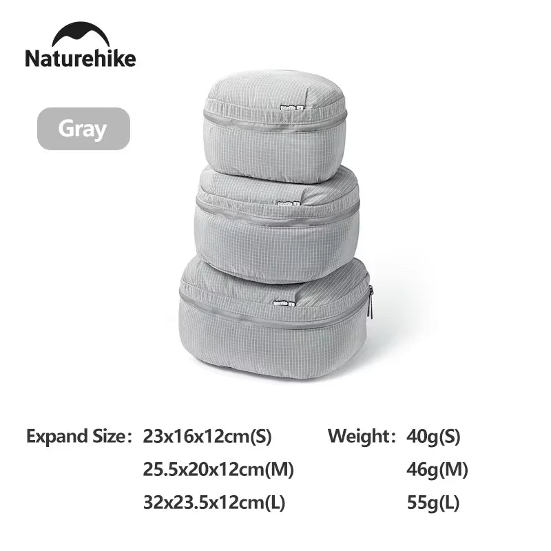 Naturehike 3 Piece Ultralight Portable Folding Travel Organiser Cosmetic Case Large Capacity Waterproof Multifunctional Storage