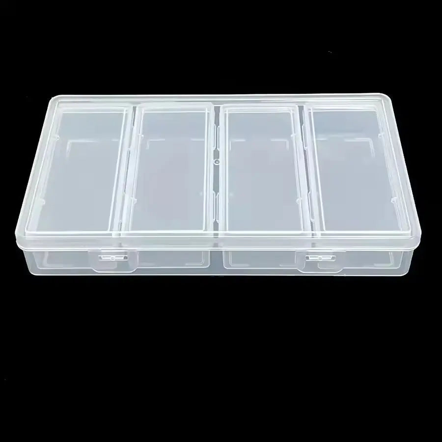 1pc Adjustable Dividers Clear Plastic Storage Organizer Box - Craft & Sewing Supplies Container with Removable Compartments