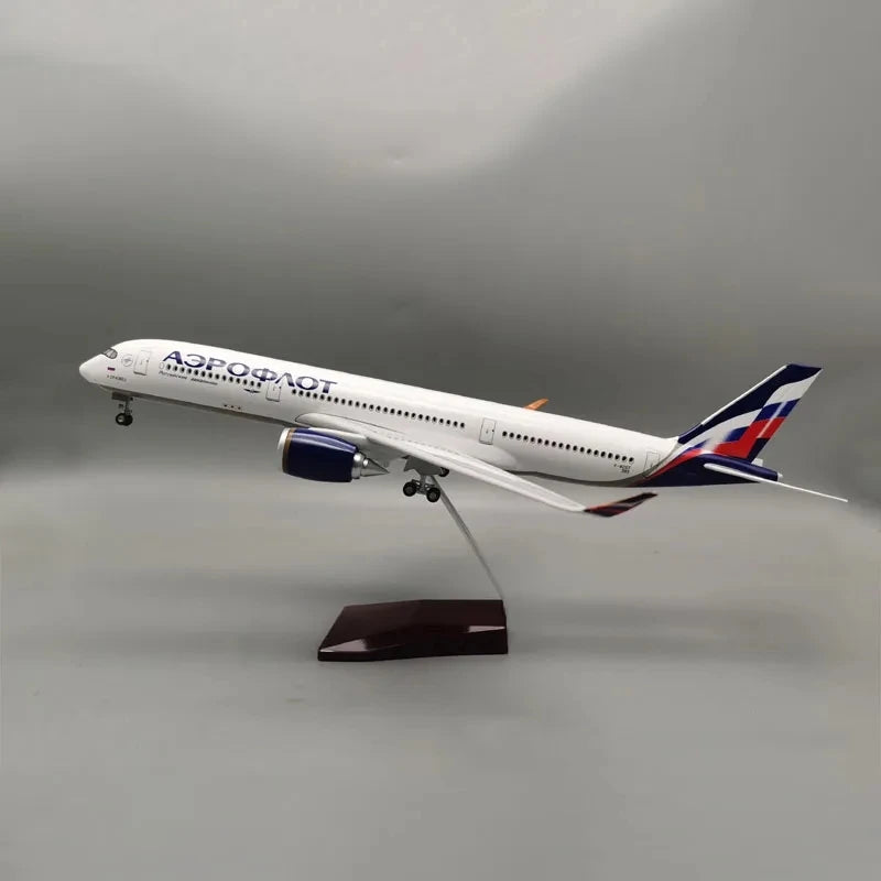 47cm A350 Aeroflot Russian Airways Aviation Model 1/142 Scale Aircraft Diecast Airplane Resin Replica Model Gift Display
