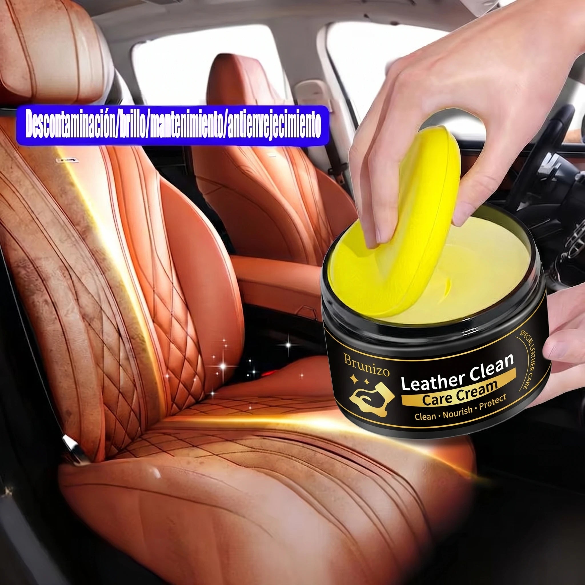 Multifunctional Leather Care Oil,Deep Cleansing Paste Remove Stains Grease for Car Seat Sofa Bag Shoes Jacket Polishing