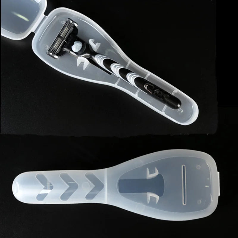 Travel Shaver Case Razor Box Blades Holder Plastic Suitcase Holder Baggage Boarding Portable Packing Organizer Accessories
