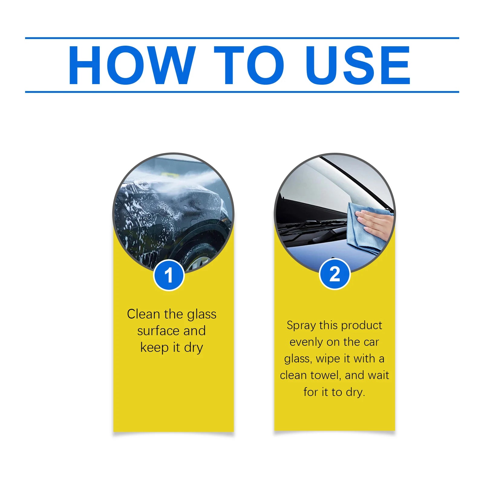 Car Windshield Repellent Spray Auto Anti-Rain Waterproof Hydrophobic Cleaner Glass Window Cleaning Polishing Car Detailing