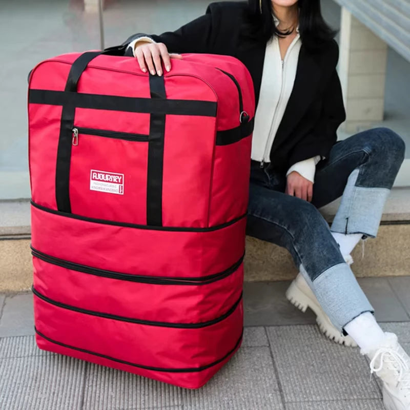 Foldable Unisex Universal Wheeled Travel Bag Expandable Large Capacity Luggage Bags with Wheels Carry On Trolley Carrier