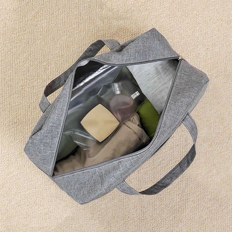 Double-Layer Waterproof Travel Bag for Gym & Swimming -Portable Handheld Dry/Wet Separation Cosmetic Toiletry Storage Unisex Bag
