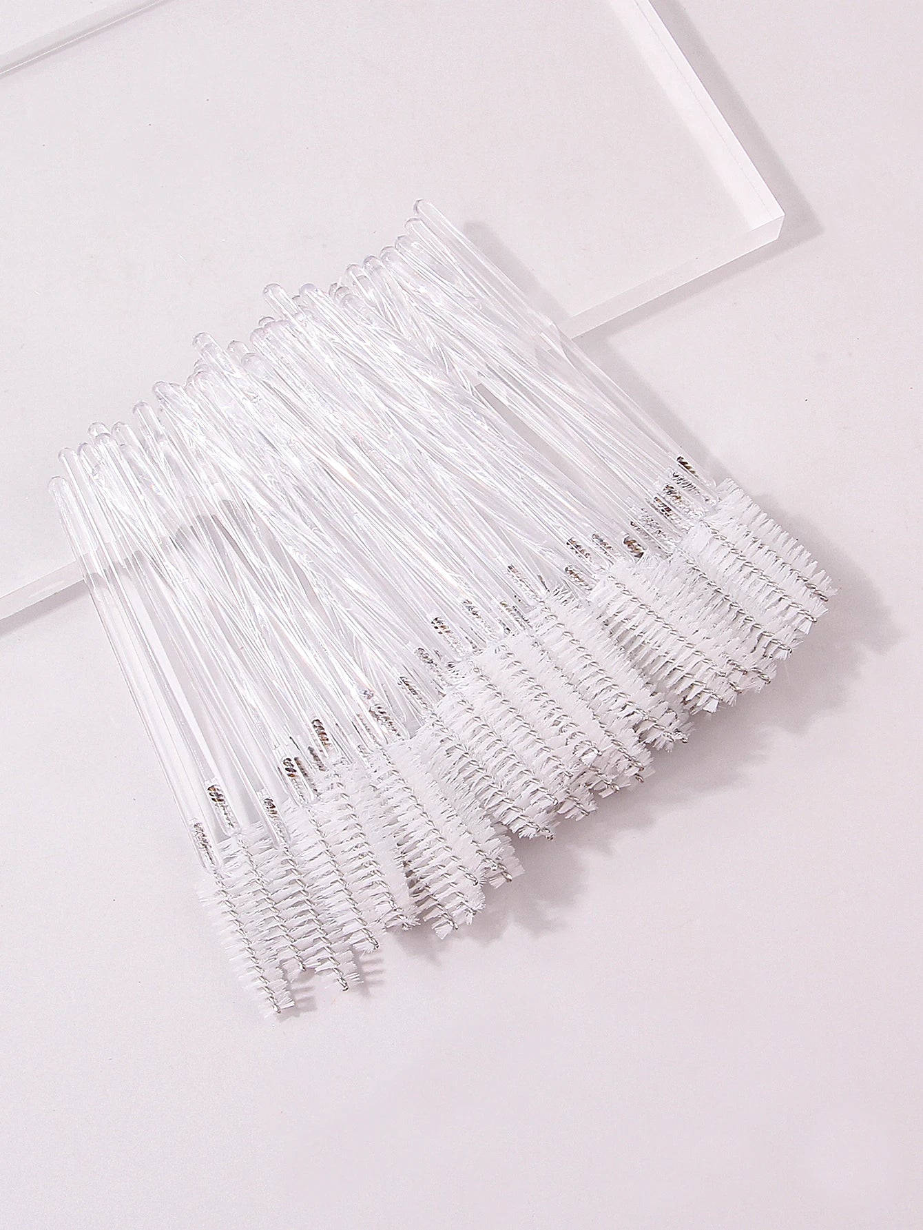 50pcs Reusable Crystal Rod Eyelash Brush Eyelash Comb Eyebrow Comb Eyelash Curl Spiral Multi Purpose Portable Makeup Brush