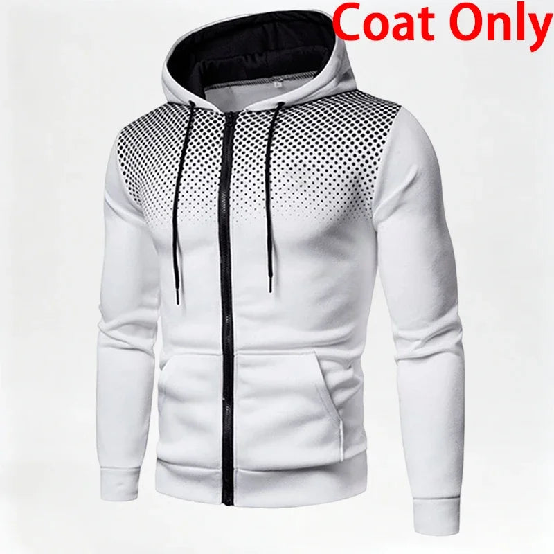 Men's Set/Coat/Pants 2026 Fashion Tracksuit Zipper Hooded Coat & Sweatpants Autumn Winter Daily Casual Sports Jogging Sportswear
