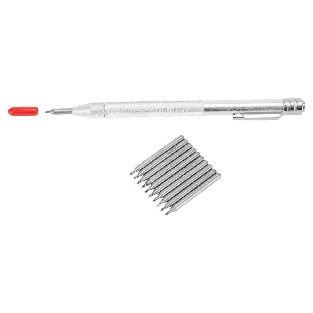 11PCS Scriber Pen Tungsten Carbide Tip Scriber Engraving Pen Marking Tip For Glass-Ceramic Metalworking Woodworking Hand Tools