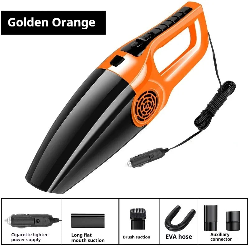 Handheld Car Vacuum Cleaner, 12V Cigarette Lighter Powered, Lightweight with Attachments for Deep Interior Cleaning