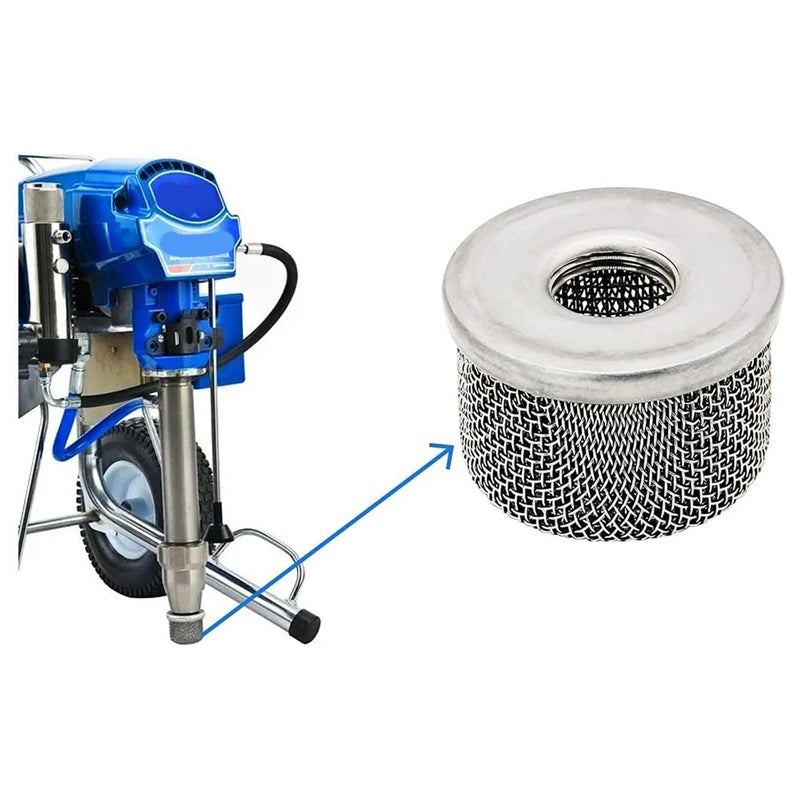 4Pcs 181073 or 181-073 Pump Inlet Strainer,Screen Filter 1/2In NPT Thread Stainless Steel with for Airless Paint Sprayer-A23R