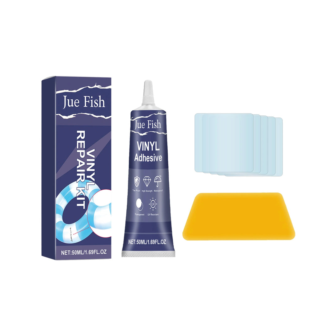 50ML Vinyl Repair Kit Self-adhesive Patch Strong Adhesion Waterproof Leakproof Crack Remove for Inflatable Floats & Water Toys