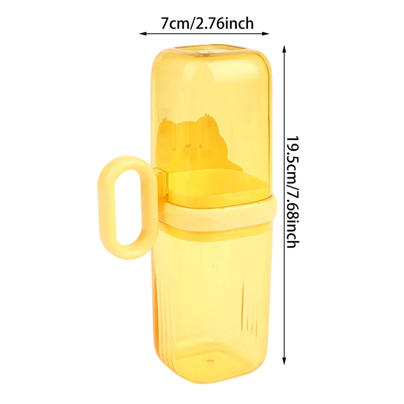 Cartoon Cup Lid Integrated Toothbrush Box Travel Portable Elephant Toothpaste Toothbrush Holder Student Dormitory Holder