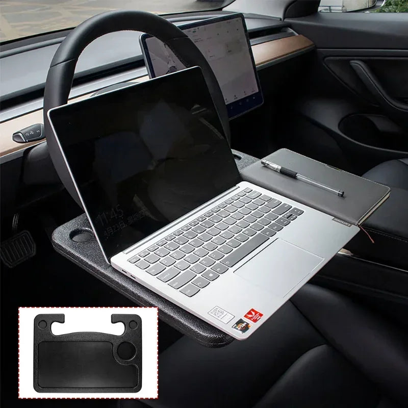Car Travel Table For Tesla Model 3 X S Y Laptop Desk Multifunctional Steering Wheel Table Eating Notebook Holder Car Accessories