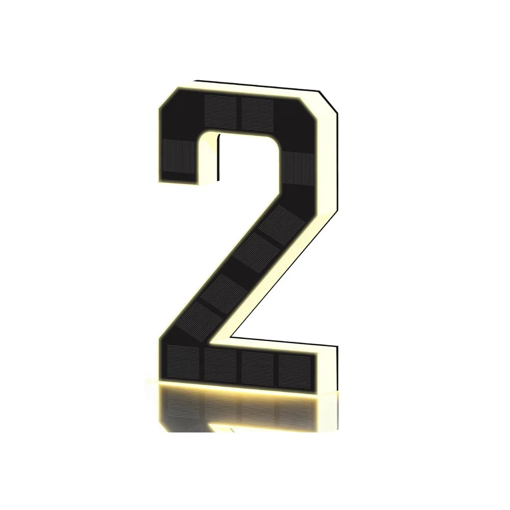 17CM Solar House Number Lights,House Sign Light Sensor, Address Sign Solar House Number Sign Led Address Number for Outdoor