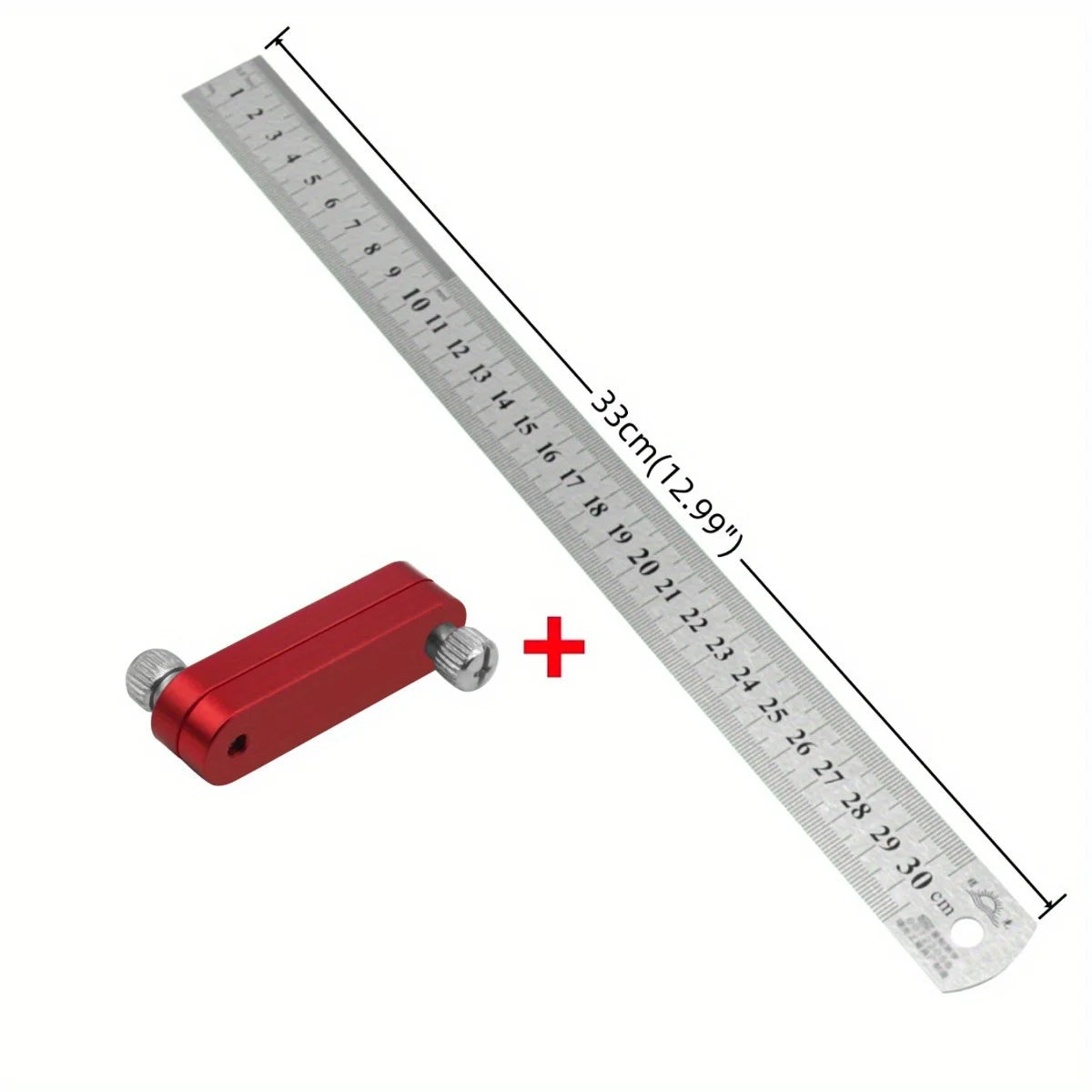 Carpenter Square, Combination Right Angle Ruler, Ruler Positioning Block Adjustment Positioning Limit Scriber Line Marking Gauge