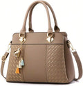 Top-Handle Handbags Purse Satchel For Women Soft PU Leather Crossbody Shoulder Bag With Tassel Pendant