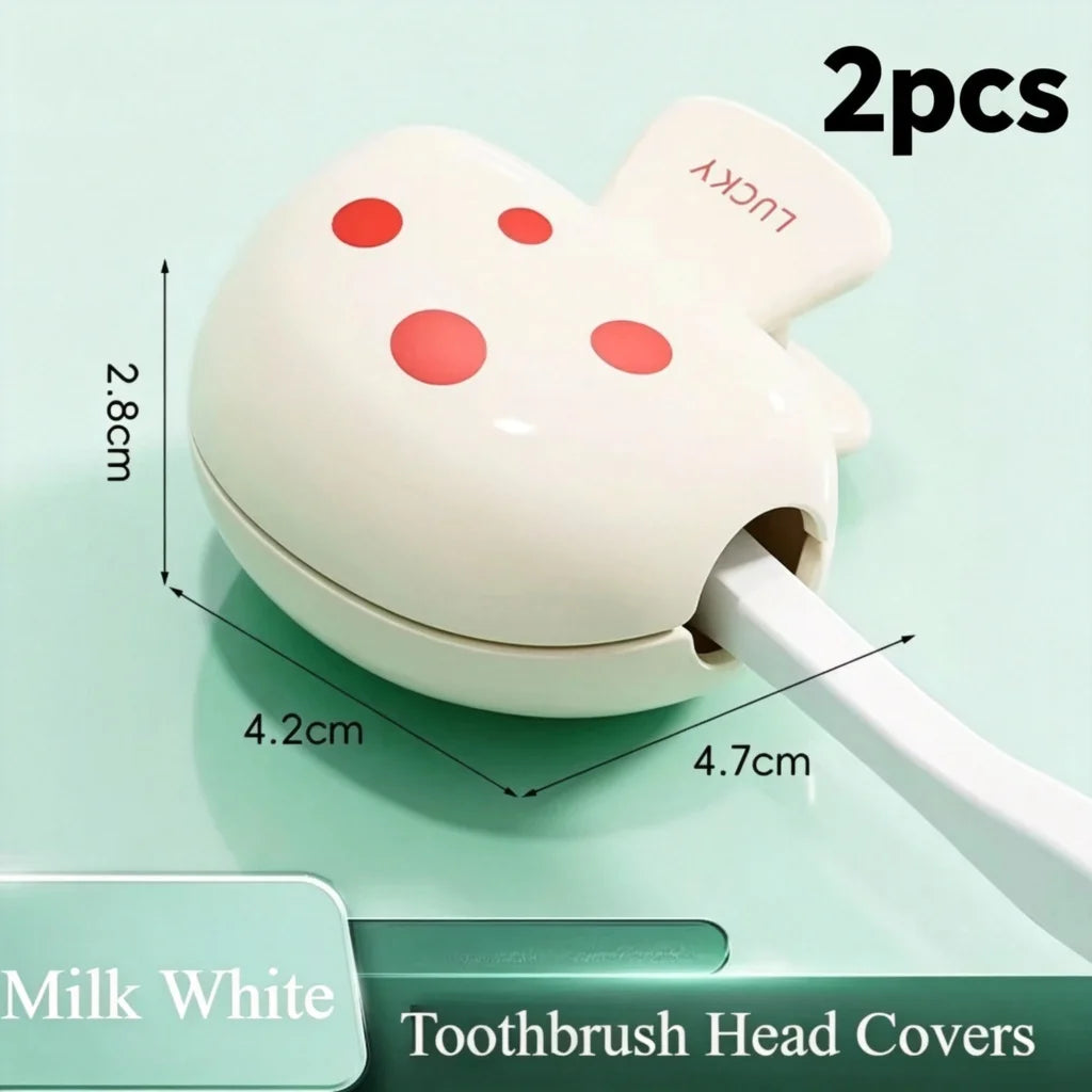 Cute Travel Toothbrush Head Covers Toothbrush Protector Cap Brush Pod Case Protective Portable Plastic Clip for Household Travel
