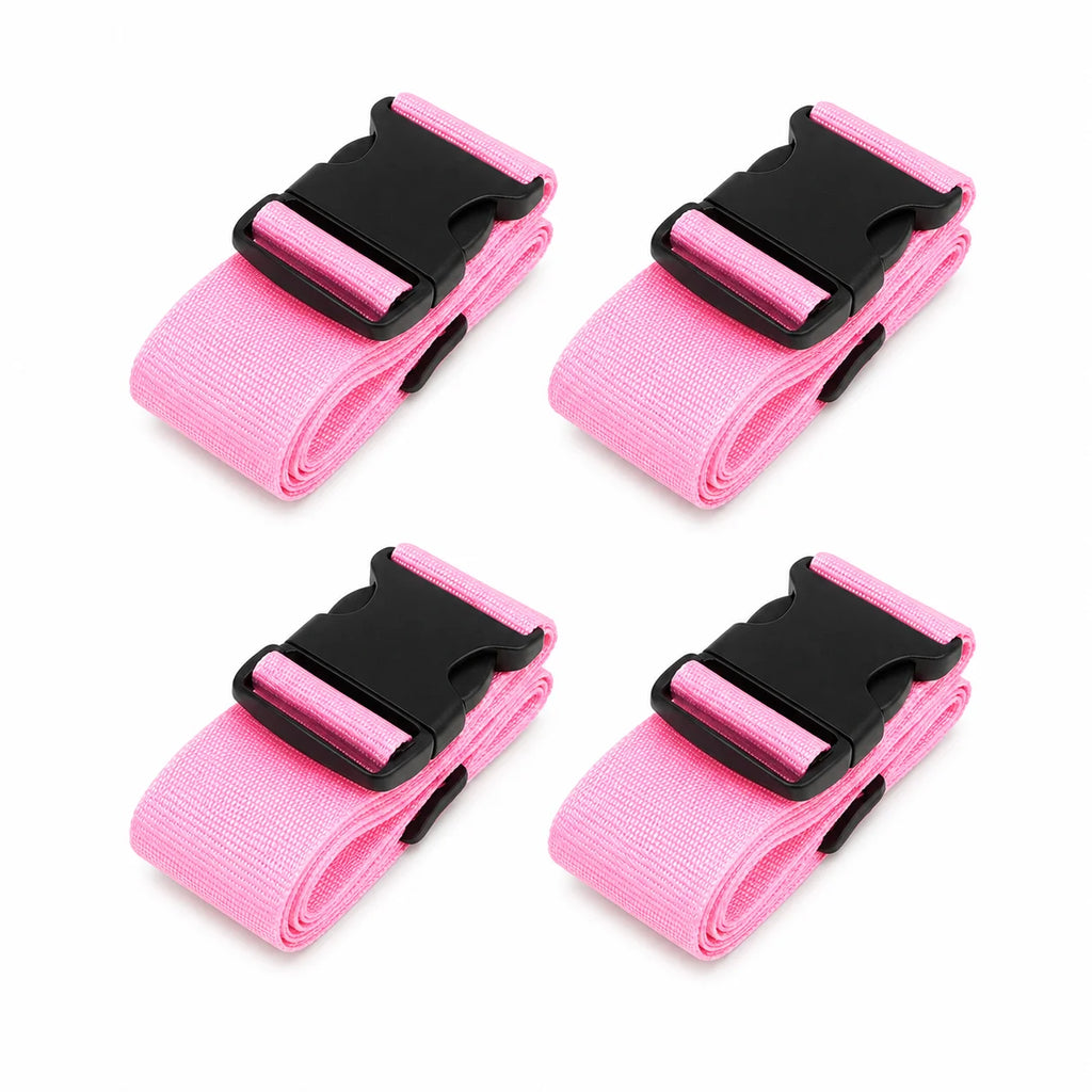 4Pcs Luggage Straps Adjustable Suitcase Belts Webbing Travel Bag Secure Buckle for 20 to 32 Inch Suitcase Trip Accessories Pack
