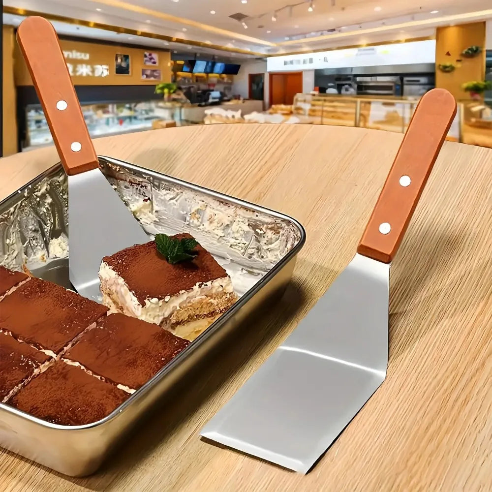 Stainless Steel Slanted Spatula, Kitchen Tools & Accessories, Multifunctional for Steak, Pizza, Cake BBQ, Pan Cooking & Home Use