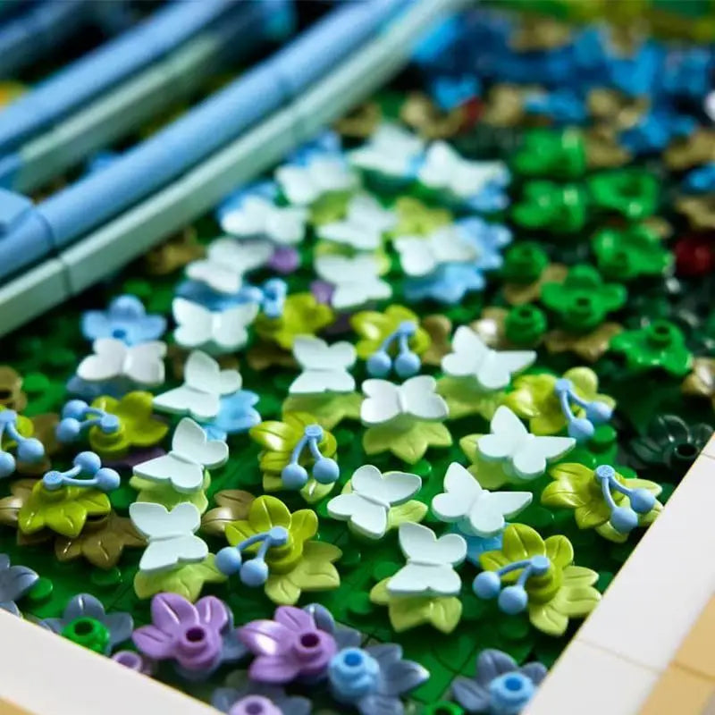 The 2026 new beautiful floral mural model is suitable for home living room decoration (limited to building blocks only)