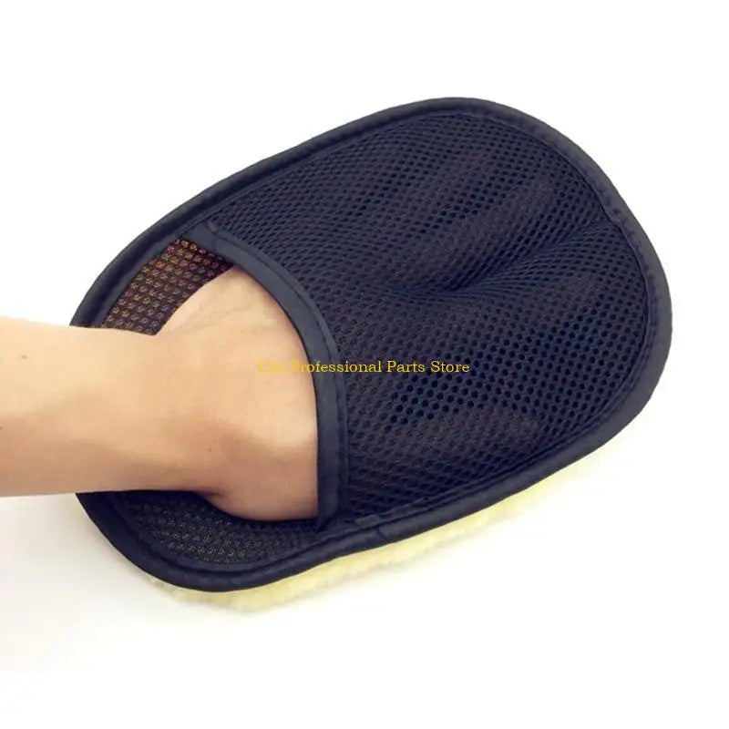 R53D Car Wash Mitt 24x16cm Microfibre Wool Glove Car Care Kitchen Household Wash Washing Cleaning Mit Cloth