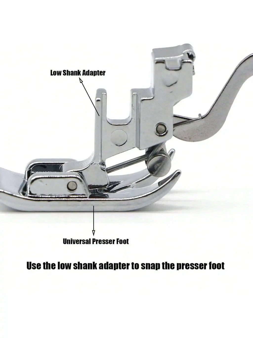 2PCS Quilting Stitching Foot Universal Presser Foot And Snap On Low Shank Adapter Foot For Household Sewing Machine Accessories