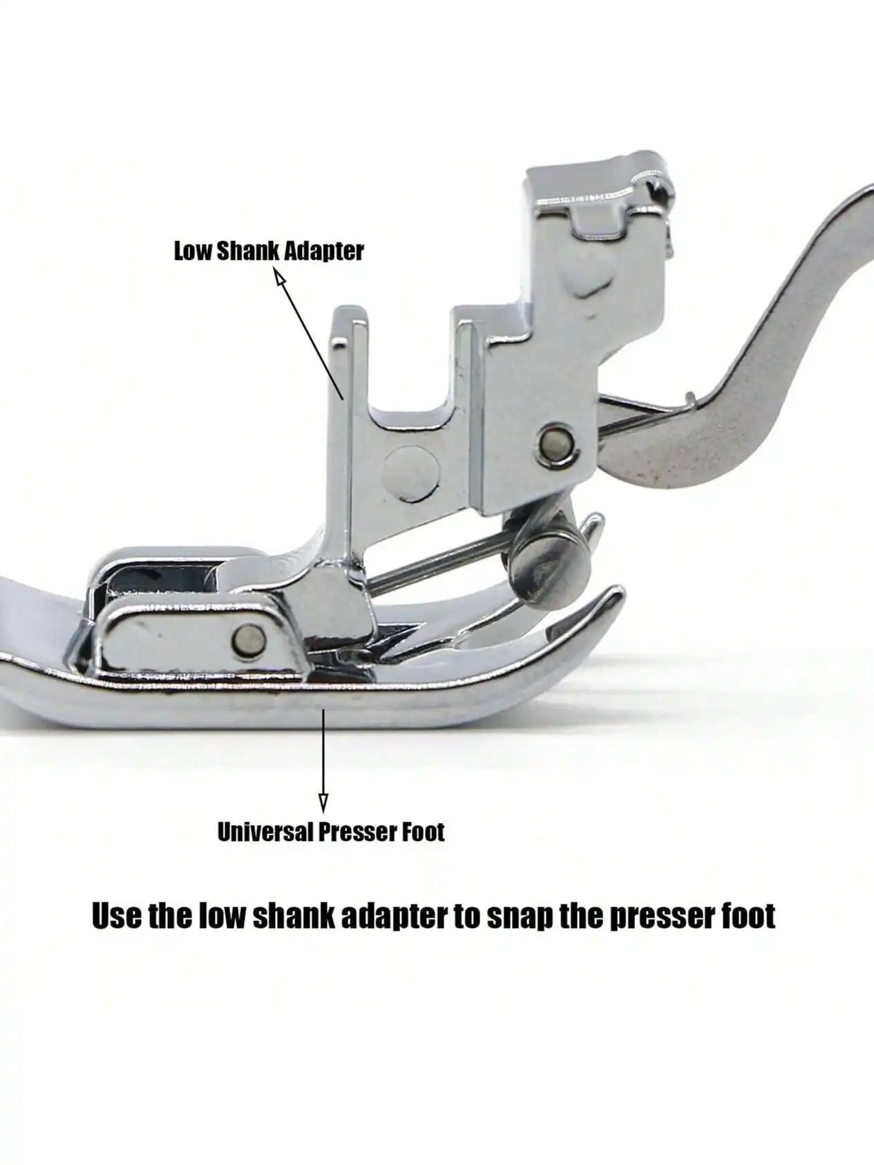 2PCS Quilting Stitching Foot Universal Presser Foot And Snap On Low Shank Adapter Foot For Household Sewing Machine Accessories