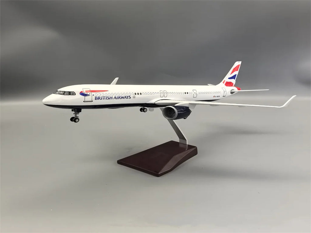 Airplane Resin 1/100 Scale 321neo A321 Neo British Airways Airlines Model 44cm Aircraft Model Plane Kit toys boys kids Gifts