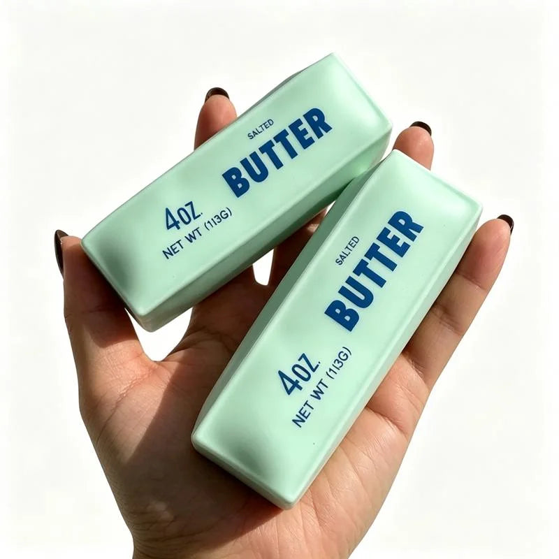 Butter Stick Squishy Stress Ball Fidget Toy Crunchy Squeeze round Blocks Anti-Stress ASMR Hand Relaxation Gift for Stress Relief