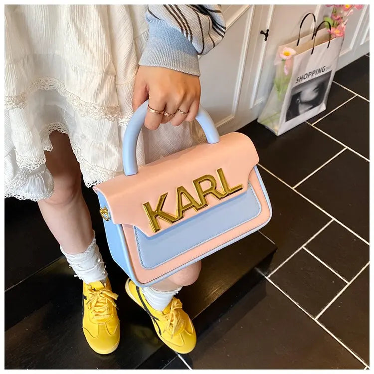 Solid Color Diaper Bag Letter Logo High End Minimalist Trendy Tote Bag For Women Shoulder Bag Large Capacity
