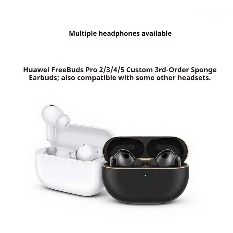 Memory Foam Ear Tips for Huawei FreeBuds Pro 5/ Pro 4 / Pro 3 / Pro 2 Wireless Bluetooth Earphone Case Earbuds Silicone Ear Cap
