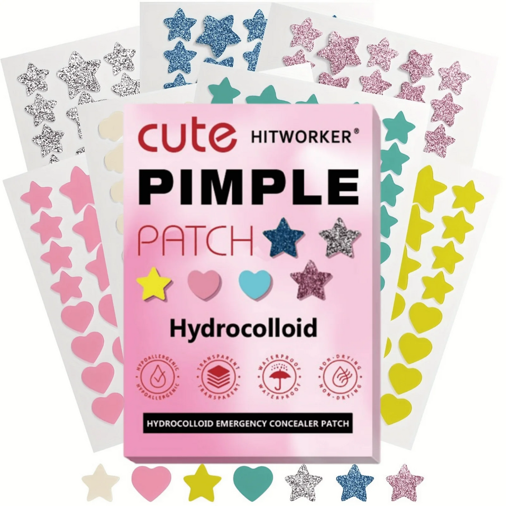 260 pcs Acne Patches - Gentle and non-irritating, absorbs acne and cleans blemishes - Multi-shaped and colorful concealer patche