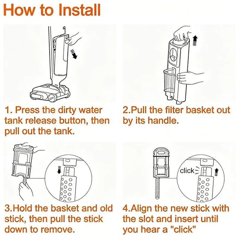 Deodorization Module For Xiaomi W30/W30 Pro/E303HW Vacuum Cleaner Accessories Silver Ion Dirty Water Tank Replacement Parts