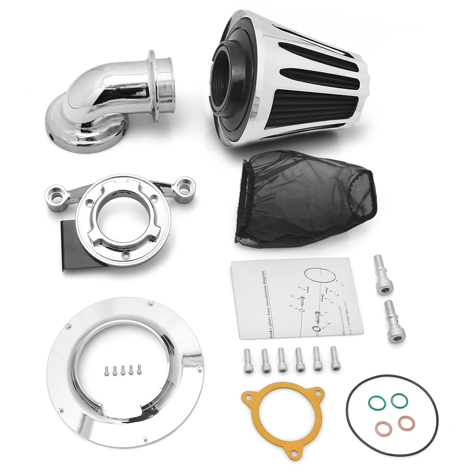 Big Sucker Cone Air Cleaner Filter for Harley Touring FLHX FLHR Electra Glide 2008-2016 Softail Fat Boy Breakout 2016-2017