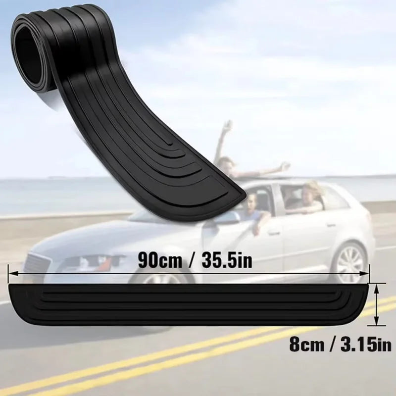 Universal Car Trunk Door Guard Strips Sill Plate Protector Rear Bumper Guard Rubber Mouldings Pad Trim Cover Strip