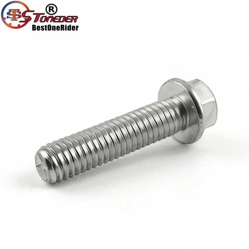 STONEDER Flanged Hex Bolt M6 x 25mm For Pit Dirt Bike ATV Quad Go Kart Engine Motor