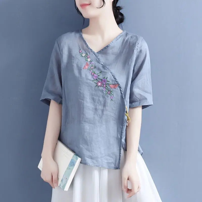 Plus Size Women's Summer Casual Fashion T-Shirt Loose Thin Office Lady New Arrival Trendy Comfortable Breathable