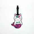 1PC/2PCS Cute Kitten Mermaid Luggage Tag Pendant for Travel and Business Trip, Airplane Factory Luggage Bag Loss Prevention Tag,